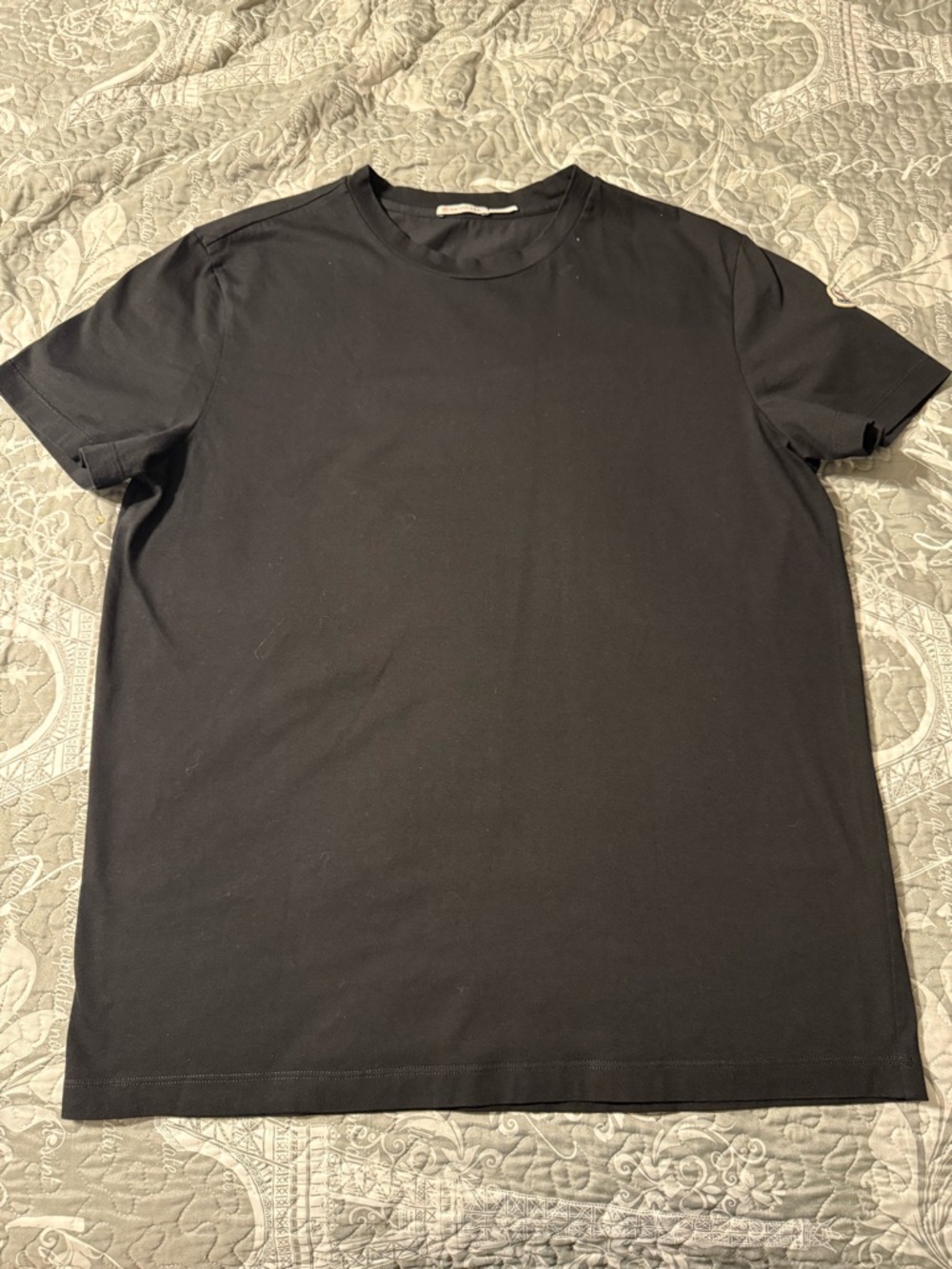 Moncler Black Short-Sleeve Crewneck Tee